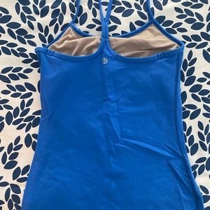 Bright blue Lululemon tank